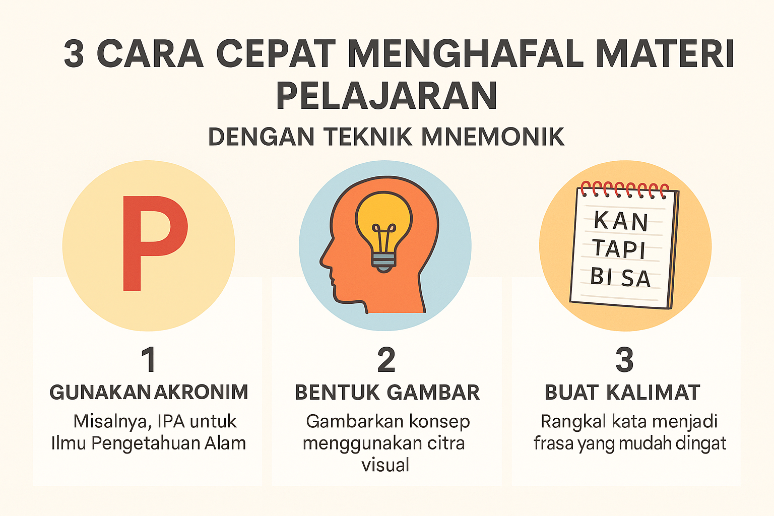 3 Cara Cepat Menghafal Materi Pelajaran dengan Teknik Mnemonik