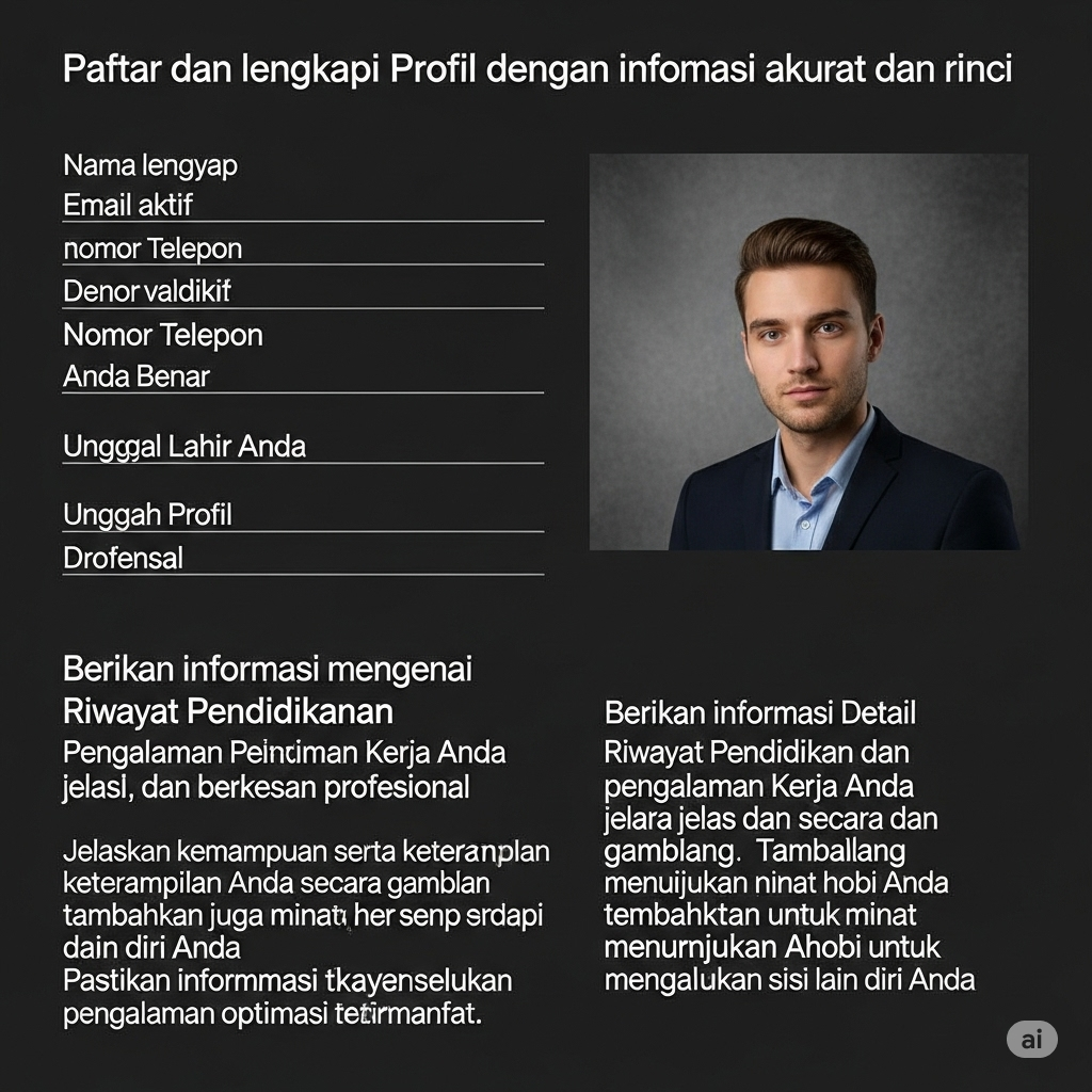 Daftar dan Lengkapi Profil dengan Informasi yang Akurat


